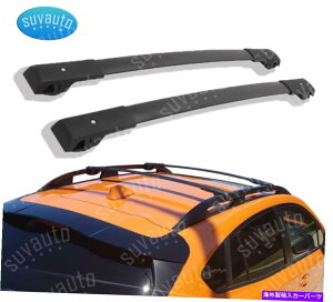 [tLA Subaru Forester 2013-2020A~jE[tbN[ɓKyAubNNXo[ Pair Black Cross Bars Fit for Subaru Forester 2013-2020 Aluminum Roof Rack Rails