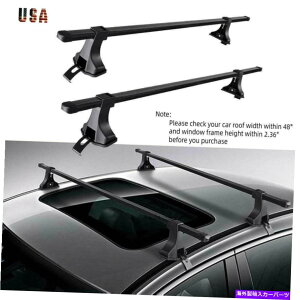 ���[�t�L�����A 2PCS���j�o�[�T���J�[�g�b�v���[�t���b�N�N���X�o�[48 �ו��L�����A�����\ 2Pcs Universal Car Top Roof Rack Cross Bar 48 Luggage Carrier Adjustable�y���s�A���i�z