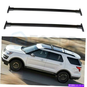 [tLA 2013NtH[hGNXv[[ו̃gbv[tbNNXo[A~jEubNJ[S Top Roof Rack cross bar Aluminum Black cargo For 2013 Ford Explorer luggage