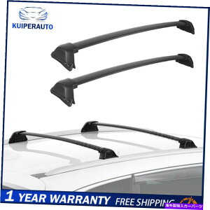[tLA 17-20z_CR-V CRV̂߂2xubNJ[SוLAgbv[tbNNXo[ 2X Black Cargo Luggage Carrier Top Roof Rack Cross Bars For 17-20 Honda CR-V CRV