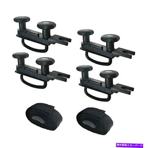 [tLA jo[T[t{bNXU{gNvݕ^Ǝ҃[tbNuPbgLbgo}E... Universal Roof Box U-Bolt Clamps Cargo Carrier Roof Rack Bracket Kit Van Moun...