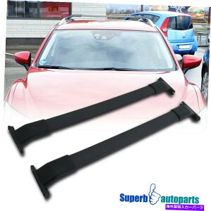 [tLA 2013-2016}c_CX-5[tbNA~jENXo[ubNCX5 Fits 2013-2016 Mazda CX-5 Roof Top Rack Aluminum Cross Bar Black CX5