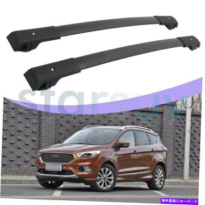 [tLA tH[hGXP[vNK2013-2019ubNNXo[̎ו[tbN[LA For Ford Escape Kuga 2013-2019 Black Cross Bar Baggage Roof Rack Rail Carrier