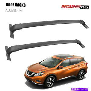 [tLA 2015-2018̍[tbN[NXo[Y[mA~jEOEX^C Black Roof Rack Rail Cross Bars For 2015-2018 Nissan Murano Aluminum OE Style