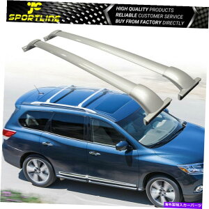 [tLA 13-20YpXt@C_[[tbNNXo[OEt@Ng[X^CVo[ Fits 13-20 Nissan Pathfinder Roof Rack Cross Bar OE Factory Style Silver
