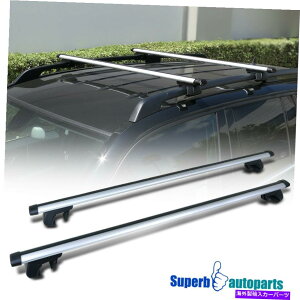 ルーフキャリア 調整可能な48 "オートSUVカールーフトップクロスバー荷物貨物ラック Fits Adjustable 48" Auto SUV Car Roof Top Cross Bars Luggage Cargo Rack