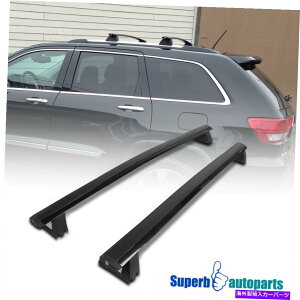 [tLA 2011-2018W[vOh`FL[[tgbvo[A~jENXbNubN Fits 2011-2018 Jeep Grand Cherokee Roof Top Bar Aluminum Cross Rack Black