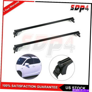 [tLA \50 "[tbNNXo[ubNjo[TוA~[2o[ Adjustable 50" Roof Rack Cross Bar Black Universal Luggage Aluminum Rails 2-Bar