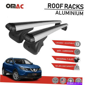 [tLA Y[OX|[c2017-2021̂߂̃[tbNNXo[LA[Vo[ Roof Rack Cross Bars Carrier Rails Silver for Nissan Rogue Sport 2017-2021