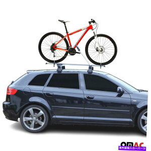 [tLA ]ԃLA[t}EgA~jEX`[]ԃbNTCNOJ[gbNSUV Bike Carrier Roof Mount Aluminum Steel Bicycle Rack Cycling Car Truck SUV