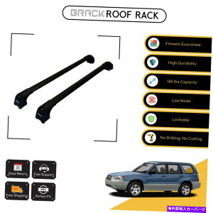[tLA ubN[tbNוLAXotHX^[2002-2008ubNpNXo[ BRACK Roof Rack Luggage Carrier Cross Bars For Subaru Forester 2002 - 2008 Black