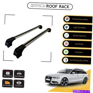 [tLA ubN[tbNוLAAEfBA4 B8 AVANT 08-15Vo[pNXo[ BRACK Roof Rack Luggage Carrier Cross Bars For Audi A4 B8 Avant 08 - 15 Silver