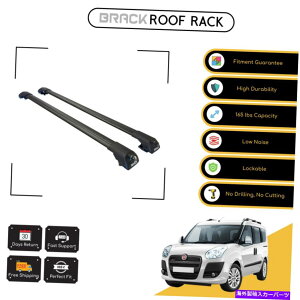 [tLA Fiat Doblo 2010Up BlackpubN[tbNוLANXo[ BRACK Roof Rack Luggage Carrier Cross Bars For Fiat Doblo 2010  Up Black