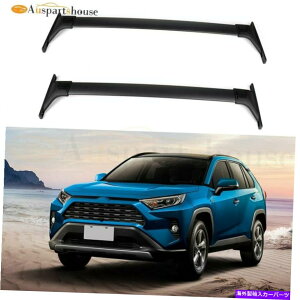 [tLA 2019Ñg^RAV4̃[tbNNXo[2.5LוA~LAubN Roof Rack Cross Bar For 2019 Toyota RAV4 2.5L Luggage Aluminum Carrier Black