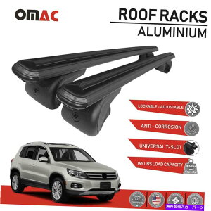 [tLA [tbNNXo[וLAubNfor VWeBOA2012-2017 Roof Rack Cross Bars Luggage Carrier Black For VW Tiguan 2012-2017