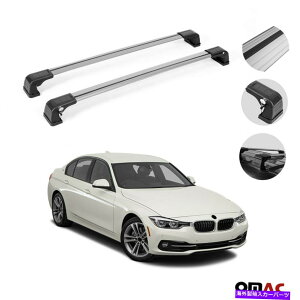 ルーフキャリア BMW 3シリーズF30セダン2012-2018用の荷物ルーフラックレールクロスバーシルバーALU Luggage Roof Rack Rail Cross Bar Silver Alu For BMW 3 Series F30 Sedan 2012-2018