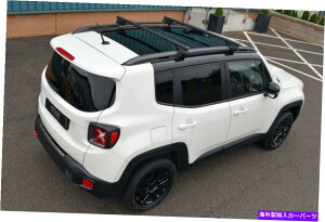 [tLA W[vlQ[hi2015+j100kgbN\ȃ[t[p̃ubNNXo[ Black Cross Bars For Roof Rails To Fit Jeep Renegade (2015+) 100KG Lockable