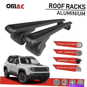 [tLA [tbNNXo[וLAbN\ubNtBbgW[vlQ[h2015-2022 Roof Rack Cross Bars Luggage Carrier Lockable Black Fits Jeep Renegade 2015-2022