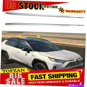 [tLA g^RAV4 2019-2020Vo[[tbNTCh[וLAo[USA For Toyota RAV4 2019-2020 Silver Roof Rack Side Rails Luggage Carrier Bar USA