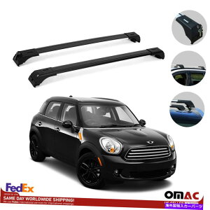 [tLA ~jJg[}p̃[tbNNXo[וLAubNiR60j2011-2016 Roof Rack Cross Bars Luggage Carrier Black For Mini Countryman (R60) 2011-2016