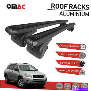 [tLA g^RAV4̂߂̃[tbNNXo[וLAubN2006-2022 Roof Rack Cross Bars Luggage Carrier Black for Toyota RAV4 2006-2022