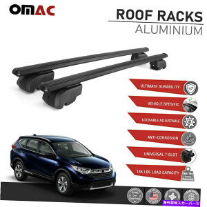 [tLA [t[bNNXo[AluBוLA̓z_CR-V 2017-2022ɓK܂ Black Roof Rail Rack Cross Bars Alu. Luggage Carrier Fits Honda CR-V 2017-2022