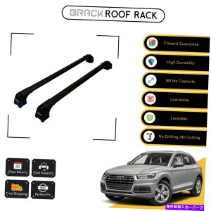 [tLA AEfBQ5 2018̃ubN[tbNוLANXo[ - ubNAbv BRACK Roof Rack Luggage Carrier Cross Bars For Audi Q5 2018 - Up Black