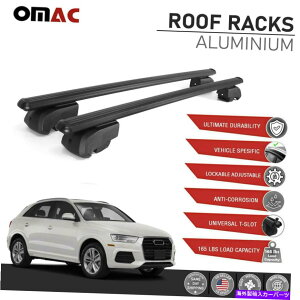 [tLA [t[bNNXo[A~jEוLAɃtBbgAEfBQ3 2015-2018 Black Roof Rail Rack Cross Bars Aluminum Luggage Carrier Fits Audi Q3 2015-2018