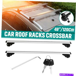 [tLA 48 "jo[Tgbv[tbNNXo[ווLA[A~jE+bN 48" Universal Top Roof Rack Cross Bar Luggage Cargo Carrier Rails Aluminum+ Lock