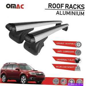 [tLA [tbNNXo[וLAVo[ZbgXotHX^[2009-2013 Roof Rack Cross Bars Luggage Carrier Silver Set for Subaru Forester 2009-2013