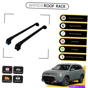 [tLA OHAEg_[̂߂̃ubN[tbNוLANXo[12-17ubN BRACK Roof Rack Luggage Carrier Cross Bars For Mitsubishi Outlander 12-17 Black