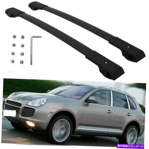 [tLA |VFJCĜ߂2pubN2003-2010[tbN[NXo[וLA 2P black for Porsche Cayenne 2003-2010 Roof Rack Rail Cross bar luggage carrier