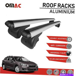 [tLA [tbNNXo[וLAbN\ȃVo[XoCvbT2017-2021 Roof Rack Cross Bar Luggage Carrier Lockable Silver for Subaru Impreza 2017-2021
