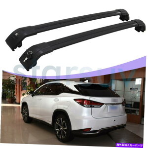 [tLA NTXRX̂߂2 PCSubNNXo[2016-2022[tbN[bN\ȉו 2 PCS Black Cross Bars For Lexus RX 2016-2022 Roof Rack Rails Lockable Baggage