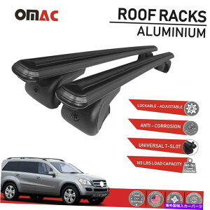 ���[�t�L�����A ���[�t���b�N�N���X�o�[�����Z�f�X�x���cGL�N���X2007-12�̂��߂̉ו��L�����A�u���b�N Roof Rack Cross Bars Luggage Carrier Black for Mercedes Benz GL Class 2007-12