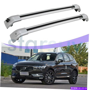 [tLA {{XC60̃bN\ȃVo[NXo[2018-2022A~jE[tbN[ Lockable Silver Cross Bar For Volvo XC60 2018-2022 Aluminum Roof Rack Rail