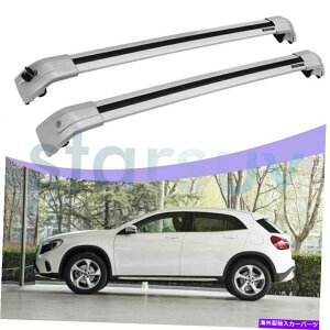 [tLA ZfXxcGLÂ߂2 PCSVo[NXo[2014-2019[tbN[A~jE 2 PCS Silver Cross Bar for Mercedes Benz GLA 2014-2019 Roof Rack Rail Aluminum
