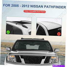 ルーフキャリア 日産パスファインダーのための2xカールーフラッククロスバー2005-2012荷物貨物キャリア 2x Car Roof Rack Cross Bar For Nissan Pathfinder 2005-2012 Luggage Cargo Carrier