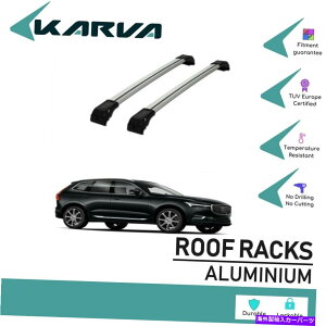 [tLA [tbNNXo[̓Vo[2 PC؂܂B{{XC60 2017-2022̏ꍇ Roof Rack Cross Bars Cross Silver 2 Pcs. for Volvo XC60 2017-2022