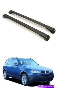 [tLA BMW X3ubN[tbNNXo[2 PCSbN\2004-2010̃tBbg Fits For BMW X3 Black ROOF RACK CROSS BAR 2 PCS LOCKABLE 2004-2010