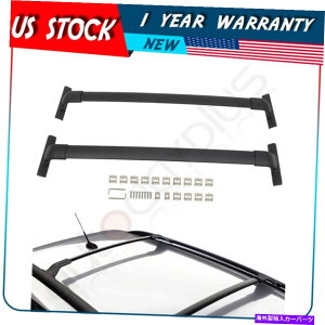 [tLA 2015-2018Y[m̃ubNA~jE[tbNgbvNXo[ Pair Black Aluminum Roof Rack Top Cross Bar For 2015-2018 Nissan Murano