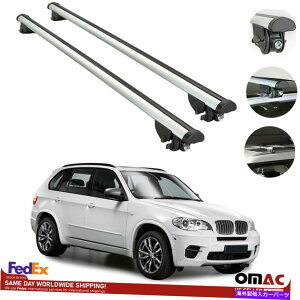 ���[�t�L�����A ���[�t���b�N�N���X�o�[�ו��L�����ABMW X5 E70 2007-2013�p��Alu Silver Roof Rack Cross Bars Luggage Carrier Alu Silver for BMW X5 E70 2007-2013�y���s�A���i�z