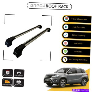 [tLA Suzuki Vitara 2015̃ubN[tbNוLANXo[ - Vo[Abv BRACK Roof Rack Luggage Carrier Cross Bars For Suzuki Vitara 2015 - Up Silver