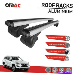 ���[�t�L�����A ���[�t���b�N�N���X�o�[�ו��L�����A�V���o�[2PCS�����Z�f�XGL�N���X2014-2016 Roof Rack Cross Bars Luggage Carrier Silver 2Pcs For Mercedes GL Class 2014-2016