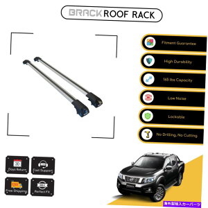 ルーフキャリア 日産ナバラのためのブラックルーフラック荷物キャリアクロスバー2016→アップシルバー BRACK Roof Rack Luggage Carrier Cross Bars For Nissan Navara 2016 → Up Silver