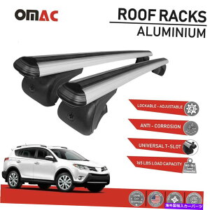 [tLA g^RAV4 XA40 2013-2018p̃[tbNNXo[וLAVo[ Roof Rack Cross Bars Luggage Carrier Silver for Toyota RAV4 XA40 2013-2018