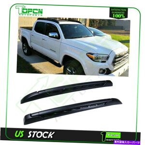 [tLA g^^R}_uLu2005-2019A~jE[tbNTCh[o[Zbg For Toyota Tacoma Double Cab 2005-2019 Aluminum Roof Rack Side Rails Bars Set