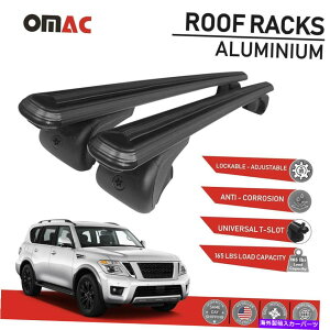 [tLA [tbNNXo[LA[[to[ubNtBbgYA}_2017-2022 Roof Rack Cross Bars Carrier Rails Roof Bar Black Fits Nissan Armada 2017-2022