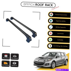 [tLA ubN[tbNווLANXo[}c_3Xs[h3HB 2008-2013ubN Brack Roof Rack Luggage Carrier Cross Bars For Mazda 3 Speed3Hb 2008-2013 Black