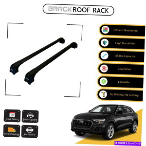 [tLA AEfBQ8 2018̃ubN[tbNוLANXo[ - ubNAbv BRACK Roof Rack Luggage Carrier Cross Bars For Audi Q8 2018 - Up Black